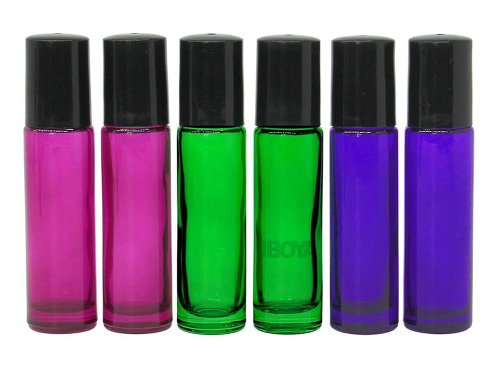 Hot Sale 8 ml Cobalt Blue Glass Aromatherapy Roll on Bottles with Plastic Roller Ball