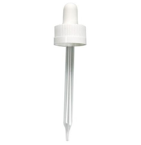2 oz White Child Resistant Dropper 20-400 fits 2 oz Bottles